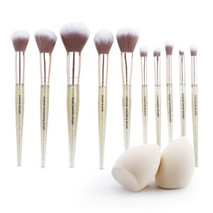 Vivitar Premium 12-Piece Makeup Brush Set – Soft Synthetic Bristles, Face & Eye Contouring, Ergonomic Handles, Cruelty-Free - 1 of 4