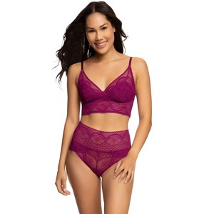 Felina | Finesse Lace Cami Bralette & Mock-Wrap Brief | 2-Piece Set - 1 of 3