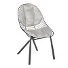Syemin Dining Chairs Wired Contemporary Chair Barstool Set of 2 Dining Barstools Bar Stools Dining Room Chairs, Gray, 25.5"*19.25"*36" - 3 of 4