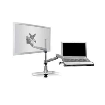 Mount-it! Full Motion Single Monitor Mount With Vented Laptop Tray