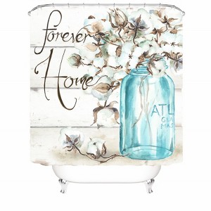 Home Forever Shower Curtains for Bathroom Waterproof Fabric Bath Curtain Durable Soft Stylish Bathroom Decor 72x72 Inch - 1 of 1