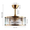 YIYIBYUS Gold Farmhouse Ceiling Light, Caged Ceiling Fan with Remote Control - 3 of 4