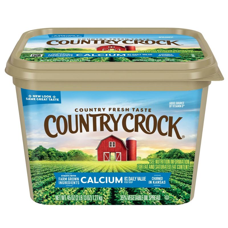 Country Crock Calcium Vegetable Oil Spread Tub - 45oz, 1 of 8
