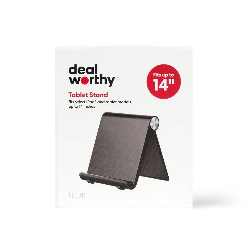 Adjustable Stand for iPads, Tablets &#38; Phones - dealworthy&#8482; Black, 1 of 5