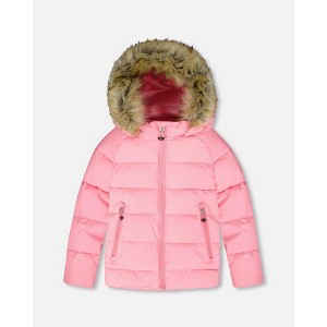 Deux par Deux Girl Puffy Winter Jacket Pink - 1 of 4