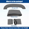 Unique Bargains 600D Detachable Side Blocks No Frame Bimini Top Replacement Cover - 3 of 4