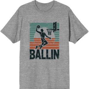 Ballin Slam Dunk Adult Crew Neck Short Sleeve Tee - 1 of 2