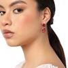 SOHI Women's Ruby Red Lady Drop Earrings - 4 of 4
