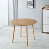 Extensible table,DINING TABLE,OFFICE TABLE,COFFEE TABLE,wood leg,MDF top,100/140/180x100x75cm,oak color - 3 of 4