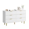 Fluted Dresser for Bedroom with 3 Drawers, Wooden Chest of Drawers with Metal Handle & Feet, Dresser for Living Room, Hallway, Bedroom - 2 of 4