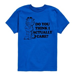 Boys' - Garfield - Do You Think I Actually Care Short Sleeve Graphic T-Shirt - 1 of 4