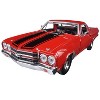 1970 Chevrolet El Camino SS 396 Red with Black Stripes 1/24 Diecast Model Car by Motormax - 2 of 3