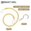 Unique Bargains Handmade Woven Braided Metal Screw Hooks Curtain Tiebacks - 2 of 4