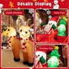 ChicFurnit Inflatable Holiday Decorations Santa Rides Sleigh with Reindeer Festive Display for Outdoor Christmas, Multicolored, 20.73"*3.75"*14.12" - 4 of 4
