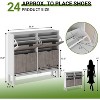Shoe Cabinet Storage for Entryway, Hidden Shoe Cabinet with 4 Flip Drawers - 3 of 4