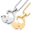 Matching Cat Couple Necklace Set - Stainless Steel Friendship Pendant for Couples/BFFs - 3 of 4