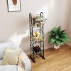 Vynxaria 3-Tier Utility Storage Shelves - Freestanding Wire Basket Organizer for Kitchen - 2 of 4