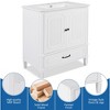 Mshliw 30 Inch Bathroom Vanity with Sink, Vintage Style Freestanding Cabinet with Door Shelf, Drawer, and Soft-Closing Door - 4 of 4
