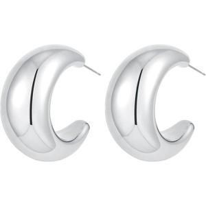 Sonateomber Gold Crystal Huggie Hoops | Sparkling CZ & Rhinestone Thick Earrings for Women - 1 of 4