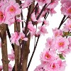 KTMBDW Artificial Peach Blossom Decor Fake Trees 72" Silk Faux Trees for Decoration Home Wedding Bedroom Party(Pink) - 4 of 4