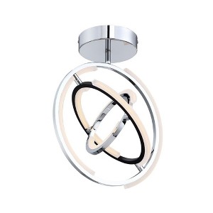 Artcraft Lighting Trilogy 1 - Light Semi-Flush Mount in  Polished Nickel - 1 of 4