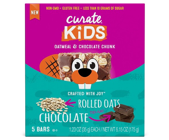 Curate&#153; Kids Oatmeal & Chocolate Chunk Energy Bars & Gels 6.15