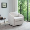 Modern Cozy Barrel Swivel Chair - WOVENBYRD - 2 of 4