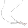 EVERLY JEWELRY | Two-Tone Silver Diamond Accent Pendant with Chain, 18 inc - 4 of 4