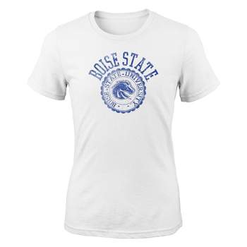 NCAA Boise State Broncos Girls' White Crew T-Shirt