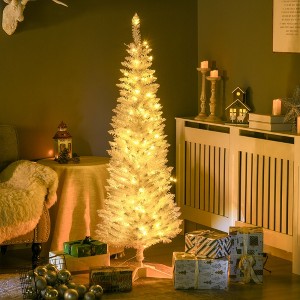 NicBex 6ft Prelit Artificial Christmas Tree with 390 Branch Tips, 200 LED Lights and Plastic Stand for Indoor - 1 of 4