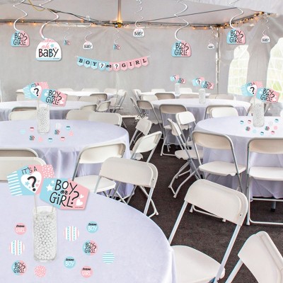 Blue and Pink Baby Gender Reveal Party Decoration Kit - 51 Pieces