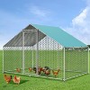 Vipbear Large Chicken Coop Run with Immersed Wire Mesh, Metal Chicken Coop for Heavy Duty Chicken Run for Yard with Waterproof Cover and Secure Lock - 3 of 4