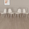 Lyngins Modern Dining Chairs with High Backrest,Kitchen Chairs Set of 4 with Metal Legs,Linen Chairs for Dining Room,Kitchen, - 2 of 4