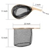 Coucheta Wooden Frame Fly Fishing Net - Rubber Coated with Curved Handle, Lightweight Trout Net for Catch & Release in Freshwater Saltwater - 3 of 4