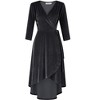 Women's Velvet V-Neck Formal Cocktail Party Dress - 4 of 4