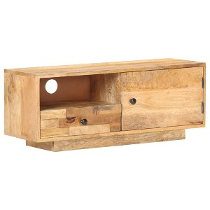 vidaXL TV Stand 35.4"x11.8"x13.8" Solid Wood Mango - 1 of 4