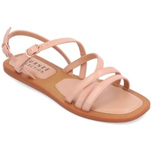 Journee Collection Womens Ennid  Buckle Flat Sandals - 1 of 4