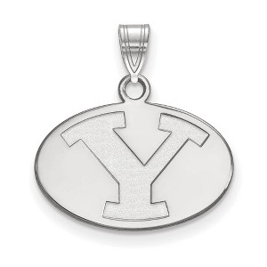 Black Bow Jewelry 14k White Gold Brigham Young Cougars NCAA Small Pendant - 1 of 3