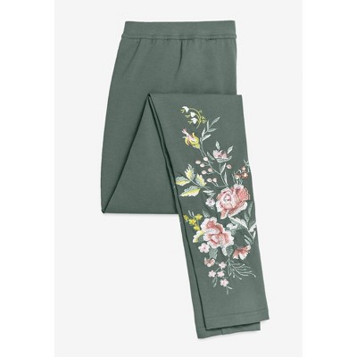pine floral embroidery