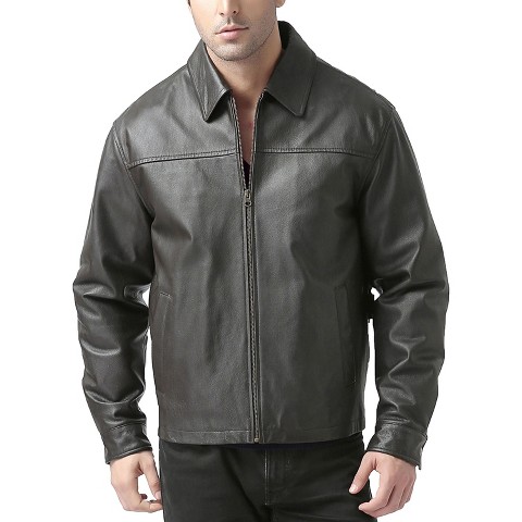 Мужские куртки BGSD Men‘s Greg Open Bottom Zip Front Leather Jacket Black XX-Large