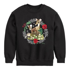 Boys' - Disney - Christmas - Family In The Forest Graphic Long Sleeve Fleece Sweatshirt - 1 of 4