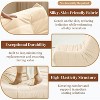 Okak Modern Microfiber Armless Accent Chair with Button-Tufted Detail,Memory Foam Lounge Chair for Living Room,Bedroom - 3 of 4