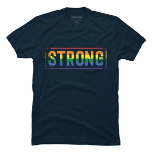 Adult Design By Humans Workout Pride Rainbow Strong By Avocato T-Shirt - 1 of 2