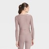 Women's Ribbed Side-Cinch Long Sleeve Top - All In Motion™ - 2 of 4