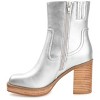 Journee Collection Womens Brittany Tru Comfort Foam Inside Zip Platform Booties Silver 9.5 - 2 of 4