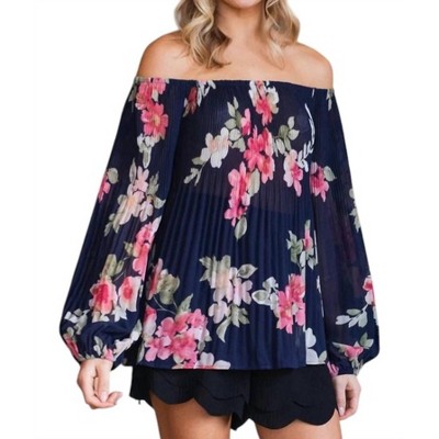 Women's Hearts Divided Floral Blouse - Oddi