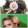 Unique Bargains Soft Fabric Weddings Party Women Rose Flower Hair Clips 30 Pcs - 4 of 4