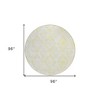 Yellow And Ivory Geometric Washable Indoor Outdoor Area Rug - 3 of 4