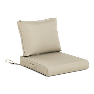 Aoodor Outdoor Chair Cushions Set, Outdoor Deep Seat Cushions with Handle & Adjustable Straps - 1 of 4