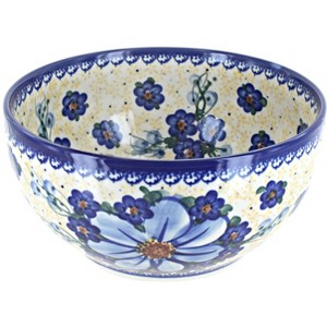 Blue Rose Polish Pottery 74 Vena Medium Serving Bowl - 1 of 1